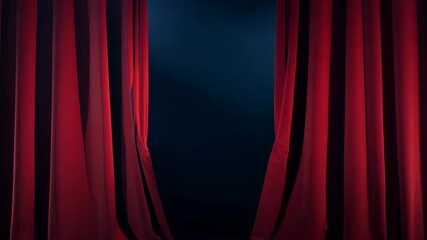 Majestic Red Curtains: A Theater's Grand Entrance