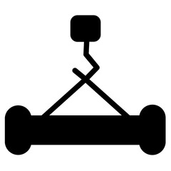 Contour Crane Industry Glyph Icon