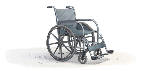 Fototapeta premium Gray Wheelchair