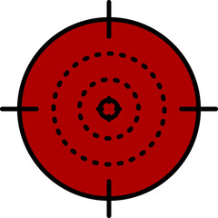 Crosshair gun sight icon image