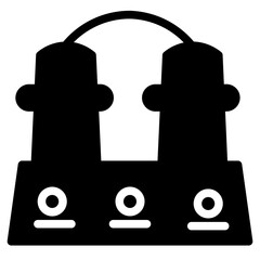 Factory Industry Oil Glyph Icon