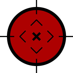 Crosshair gun sight icon image