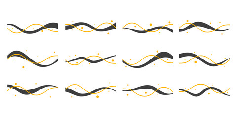 Aesthetic Wave Shape Vector