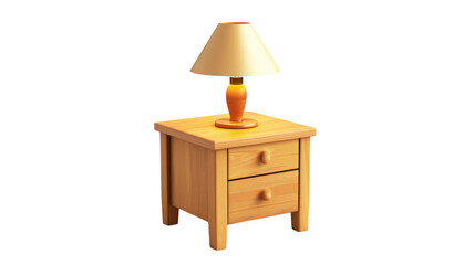3D Cartoonish Bedside Table with Lamp Ideal for Modern Interiors and Creative Designs