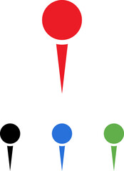 Fototapeta premium Map Pin icon. Pointer Navigation Symbol. Flag Mark, Place Location Pictogram. Thumbtack Sign. GPS Tag. Marker Point on Map. Vector Illustration.