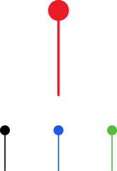 Map Pin icon. Pointer Navigation Symbol. Flag Mark, Place Location Pictogram. Thumbtack Sign. GPS Tag. Marker Point on Map. Vector Illustration.