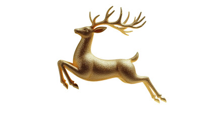 Obraz premium Golden Stag Illustration With Antlers
