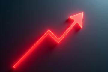red arrow up line
