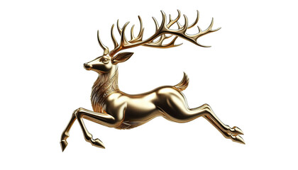 Obraz premium Glittering Gold Deer For Festive Themes