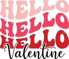 Hello Valentine SVG, Valentine's Day Shirt svg, Valentine Door Sign svg, Front Door Sign svg, Valentine Gift, Hand written, Cut File Cricut