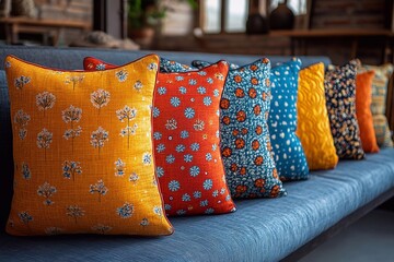 Brightly colored pillows can be a great decorative element for any room, adding a touch of cheer and style. They can come in a variety of colors, from rich reds, blues, and yellows to subdued pastel s