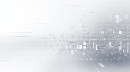 A minimalist digital background featuring a soft gradient of white and light colors, with subtle lines and glowing elements creating a sense of depth and space. It is for technology or business themes