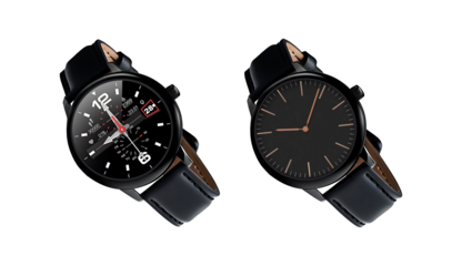 analog  wristwatch with arrows, png file of isolated cutout object on transparent background. 