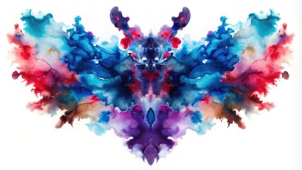 Abstract ink blot design resembling a Rorschach test, ink, blot, abstract, design, pattern, Rorschach, test, psychology