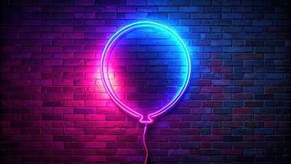 Neon message balloon in pink and blue colors , ,neon, message, balloon, pink, blue, colors, vibrant