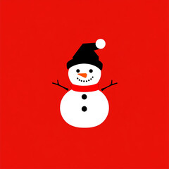 snowman with red hat