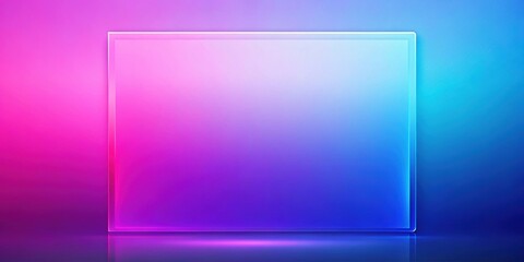 Obraz premium Translucent glass background with violet pink blue gradient and simple square shapes, geometric, abstract, background, translucent