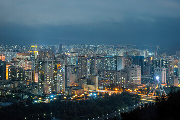 Obraz premium night view of the Xining city