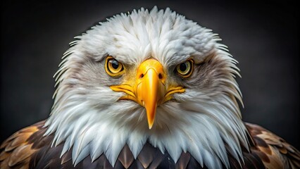 Obraz premium Intense close-up of a bald eagle staring fiercely , bald eagle, intense, wildlife, predator, bird of prey, majestic, close-up