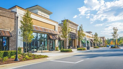 Modern Shopping Center in a Sunny Day