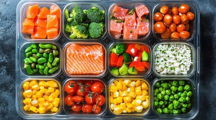Healthy meal prep in plastic containers. Perfect for diet plans, weight loss, or busy lifestyles.