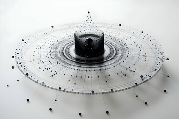 Abstract 3D Network Sphere Illustration