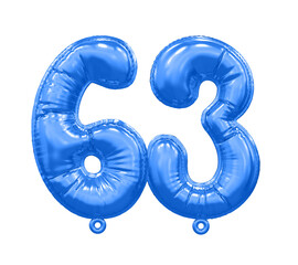 Balloon Blue Number 63