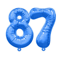 Balloon Blue Number 87