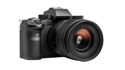 A photographer prepares to shoot using a cutting-edge camera. The scene is filled with natural light, enhancing the artistic vibe of the studio. The lens captures every detail beautifully
