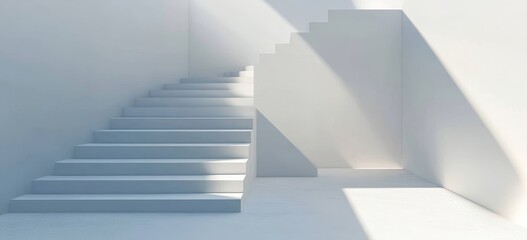 Fototapeta premium A contemporary white abstract backdrop with plenty of room for text.