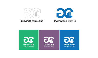 GC wordmark logo, Consulting logo, Business  logo