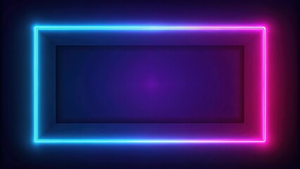 Abstract glowing neon rectangle border frame , neon, glowing, abstract, rectangle, border, frame, background, light, seamless