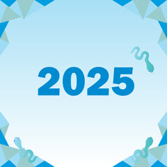 Snake of year new year 2025 blue color