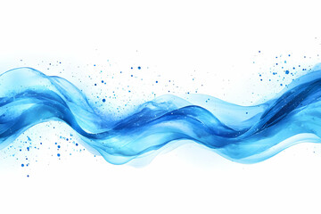 Abstract Blue Wave Background Illustration