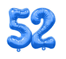 Balloon Blue Number 52