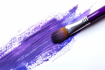 Fototapeta premium Purple Paintbrush Stroke Illustration