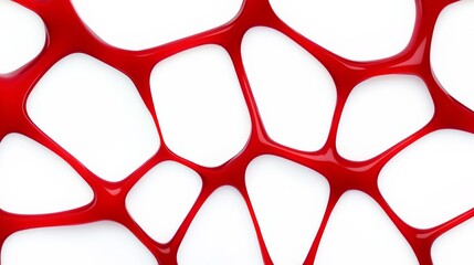 Red and white background with a red and white pattern. The red and white pattern is made up of squares and triangles. The image has a bold and dynamic feel to it