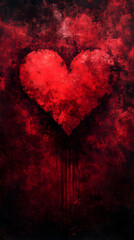 Bleeding Heart Abstract Illustration