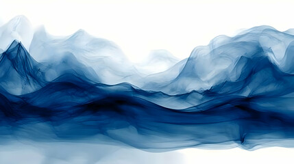 Obraz premium Abstract Blue Mountain Illustration