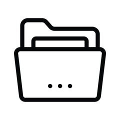 Folder icon design, isolated on white background