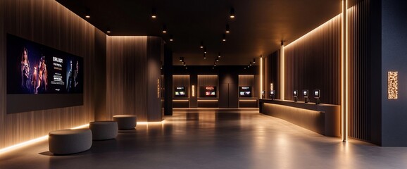 Modern Lobby with LED Lighting.