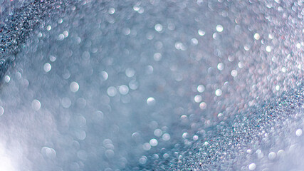 Silver glitter background texture white sparkling shiny wrapping paper for Christmas holiday seasonal wallpaper decoration, greeting and wedding invitation card design element