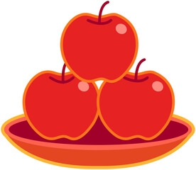 Chinese Apple Fruit New Year worship 