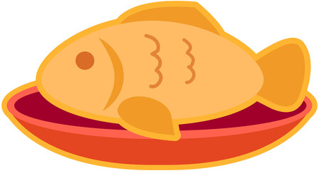 Chinese Fried Fish Food New Year worship