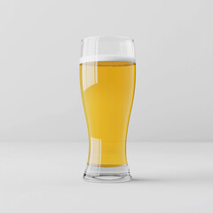 Glass of beer isolated background