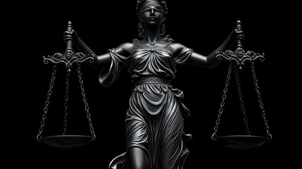 Fototapeta premium a black scale of justice