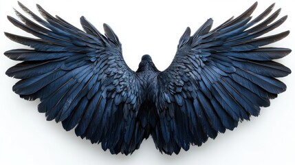 Obraz premium a black wings with white background