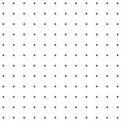 Polka dot pattern. Seamless grid design. Simple geometric background. Black and white vector.