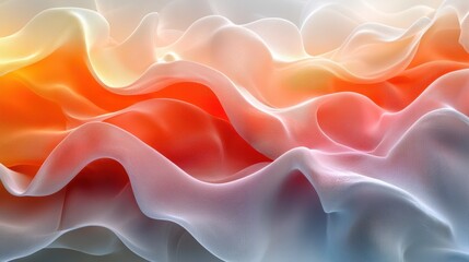 Obraz premium Captivating Abstract Landscape of Vibrant Organic Waves and Fluid Movements