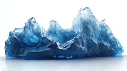 Obraz premium a blue iceberg on a white background